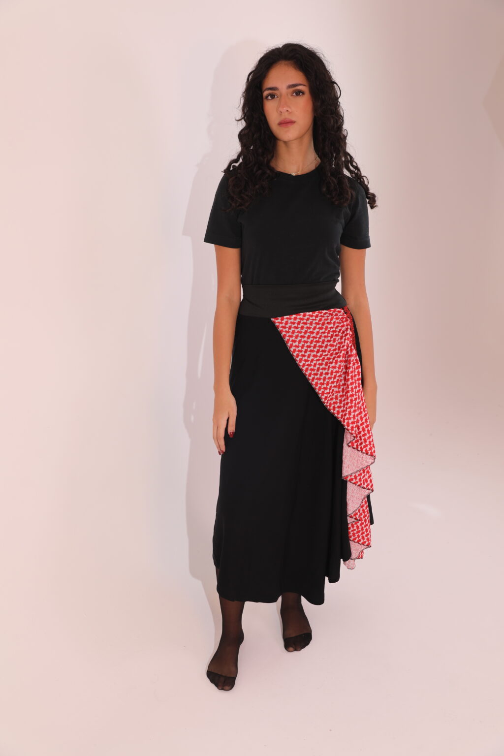 Shemagh Ruffle Skirt