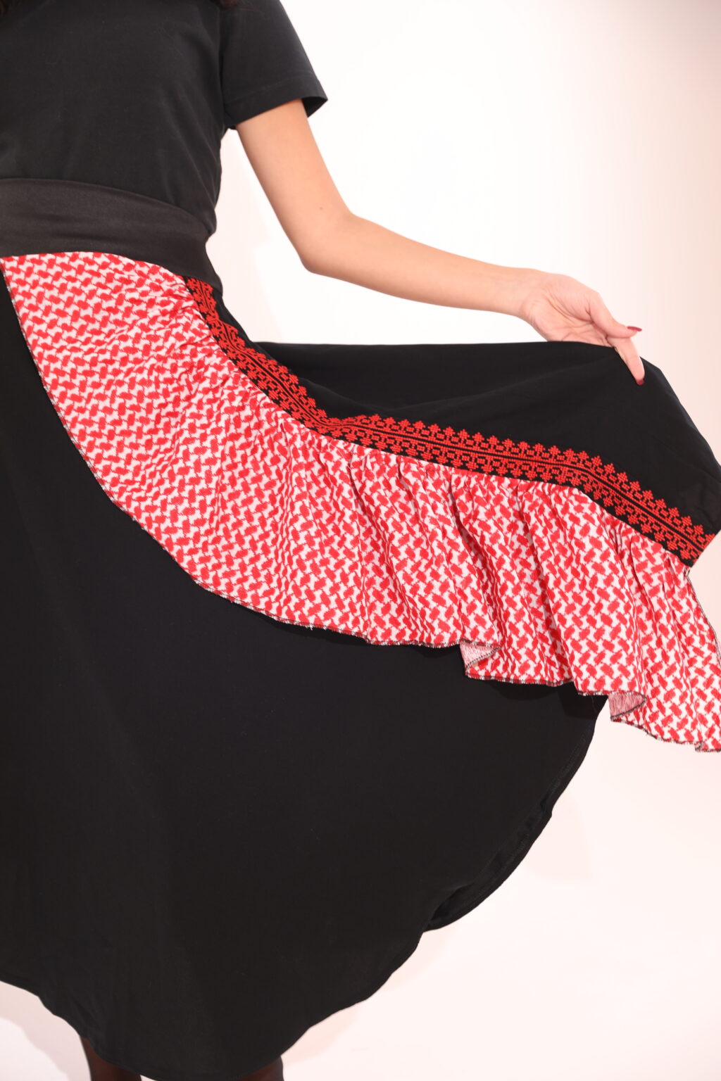 Shemagh Ruffle Skirt