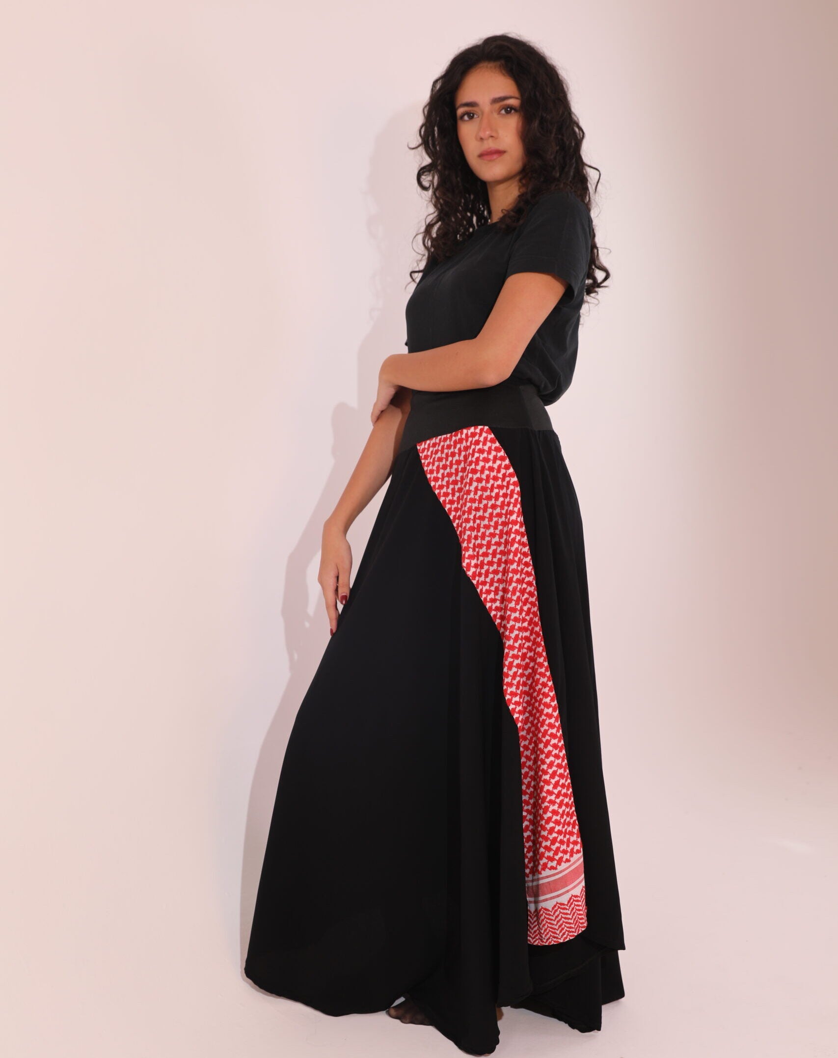Diagonal Shemagh Skirt
