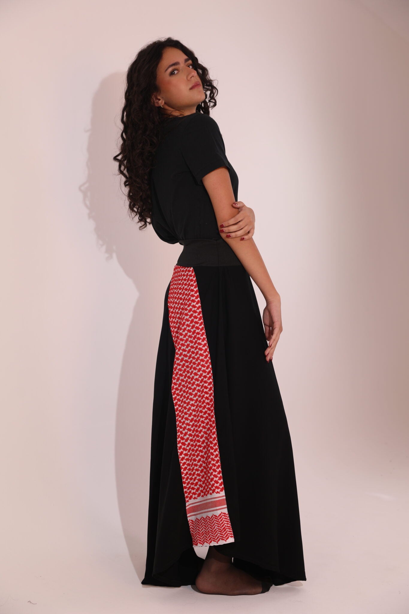 Diagonal Shemagh Skirt