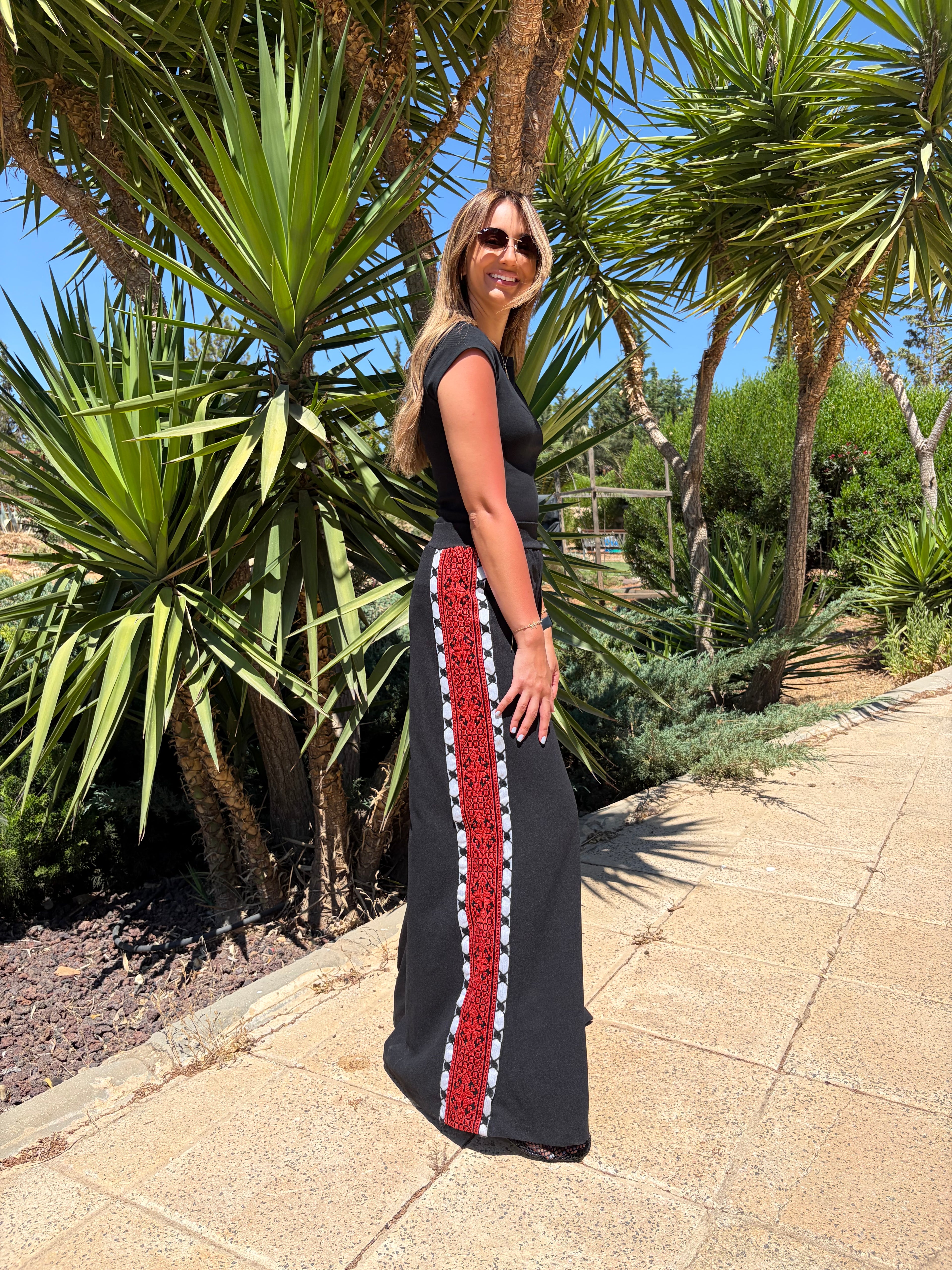 Kuffiyeh Wide Leg Pants