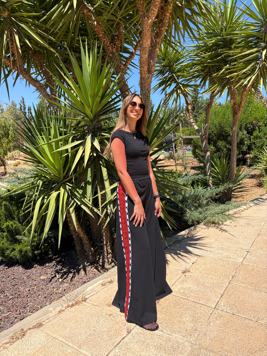 Kuffiyeh Wide Leg Pants