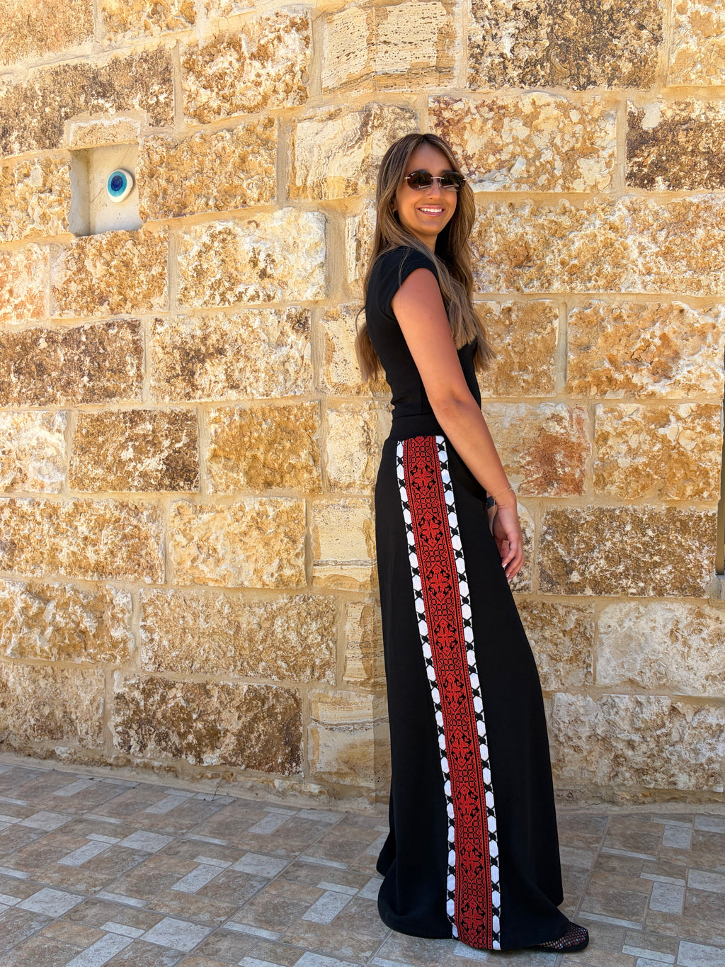 Kuffiyeh Wide Leg Pants