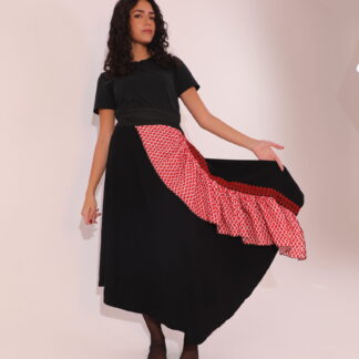 Shemagh Ruffle Skirt
